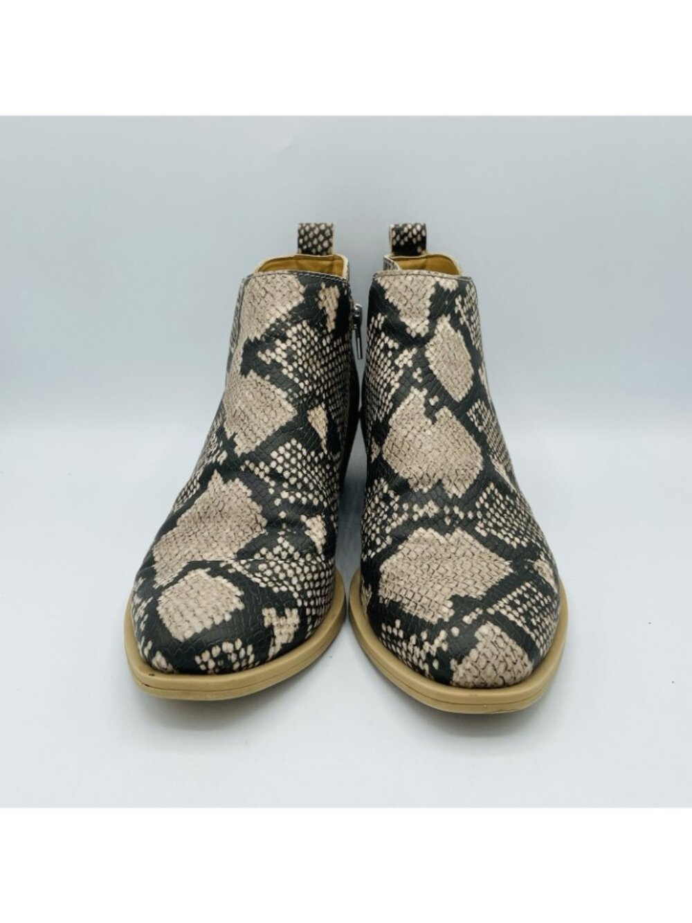 Dolce Vita Womens Shoes Size 7.5 Snake Print Slip-On Boot Ankle Booties Zip - Picture 4 of 11